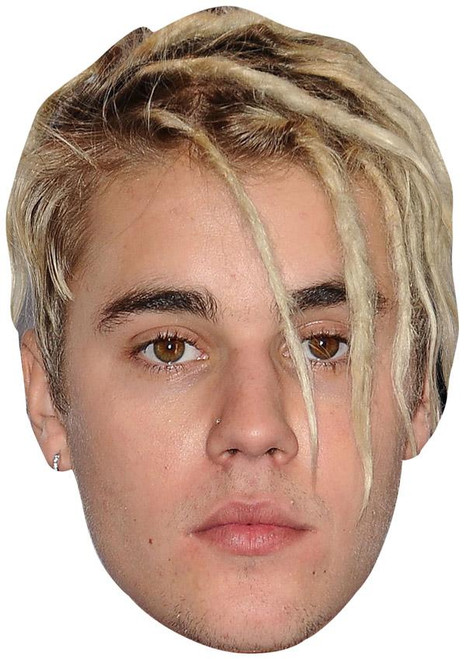 Justin Bieber Dreads 1 Jb - Music Star Fancy Dress Cardboard Celebrity Face Mask
