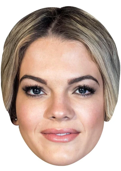 Louisa Johnson Jb - Music Star Fancy Dress Cardboard Celebrity Face Mask
