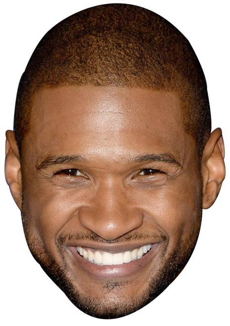 Usher Jb - Music Star Fancy Dress Cardboard Celebrity Face Mask