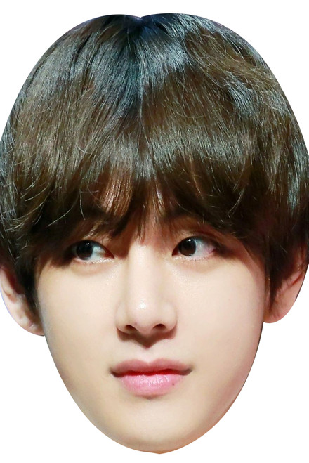 KIM TAEHYUNG- BTS Korean Music Star K POP - Music Star Fancy Dress Cardboard Celebrity Face Mask