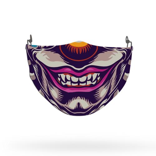 Clown Mask Theme Face Covering Print 9