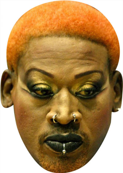Dennis Rodman Orange Hair Tv Stars Face Mask