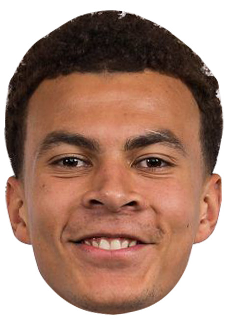 Dele Alli Fancy Dress Face Mask 2026 Jb - Footballer Fancy Dress Cardboard Celebrity Face Mask - Fancy Dress Party Mask 2026
