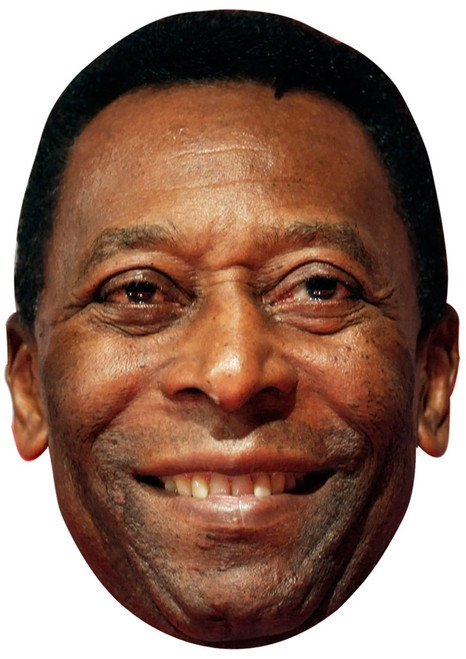 Pele Jb - Footballer Fancy Dress Cardboard Celebrity Face Mask - Fancy Dress Party Mask 2026