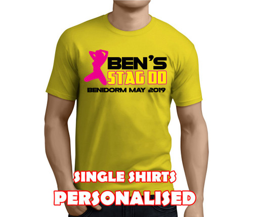 Silhouette Colour Custom Stag T-Shirt - Any Name - Party Tee