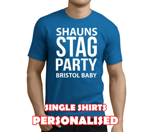 Neon Stag White Custom Stag T-Shirt - Any Name - Party Tee