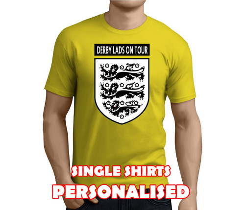 Lion Badge Black Custom Stag T-Shirt - Any Name - Party Tee