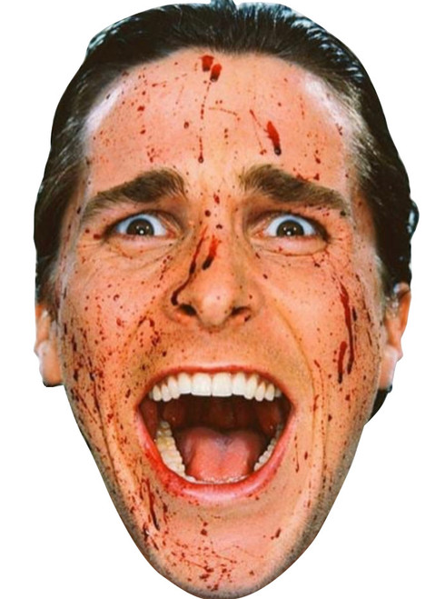 Christian Bale - American Psycho Celebrity Party Face Mask | Fancy Dress 2022 Cardboard Face Mask