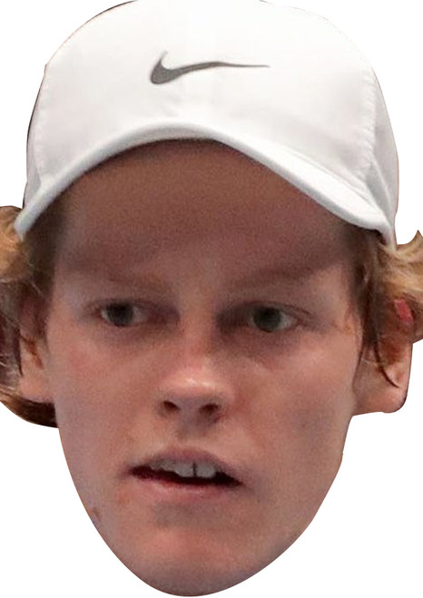 Jannik Sinner - Tennis Fancy Dress Cardboard Celebrity Face Mask