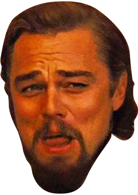 Leonardo Dicaprio Laughing Meme Celebrity Party Face Mask | Fancy Dress
