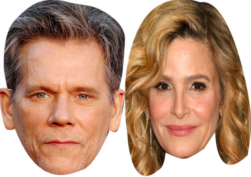 Kevin Bacon And Kyra Sedgwick - Celebrity Couples Fancy Dress Face Mask Pack