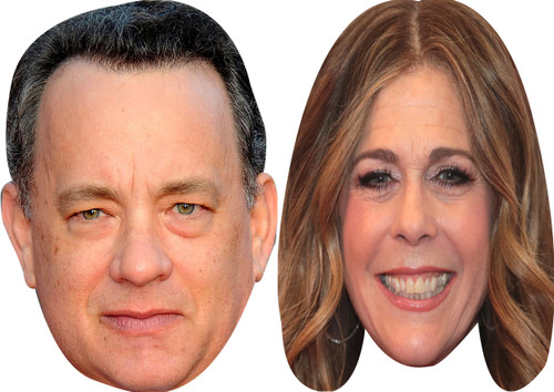 Tom Hanks And Rita Wilson - Celebrity Couples Fancy Dress Face Mask Pack