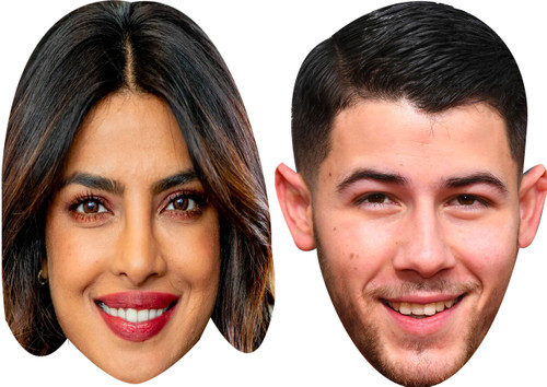 Priyanka Chopra And Nick Jonas- Celebrity Couples Fancy Dress Face Mask Pack