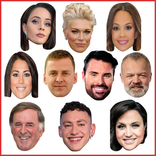 Eurovision 2024 Super Mask Pack Fancy Dress Cardboard Celebrity Face Mask
