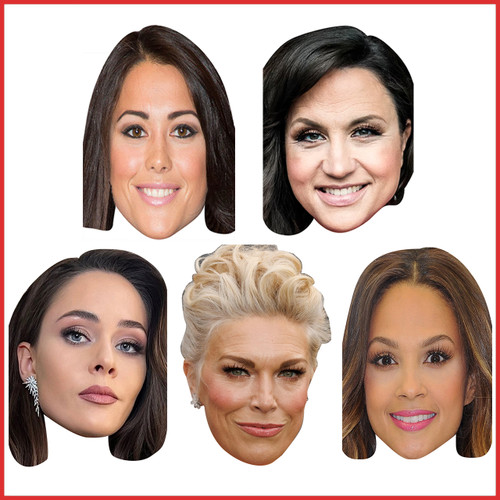Eurovision 2024 Female Mask Pack Fancy Dress Cardboard Celebrity Face Mask