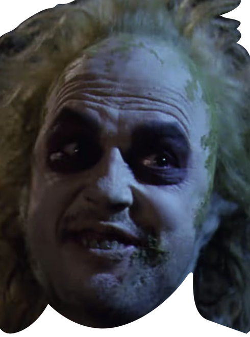Beetlejuice - Michael Keaton Celebrity Party Face Mask | Fancy Dress