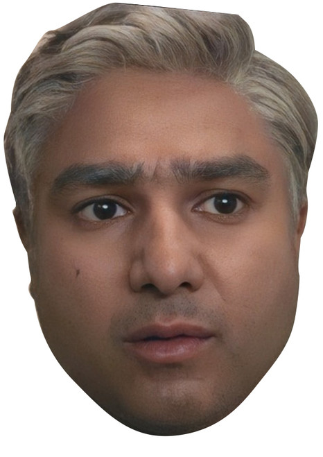 Nate Shelley - Ted Lasso Celebrity Party Face Mask | Fancy Dress Cardboard Mask