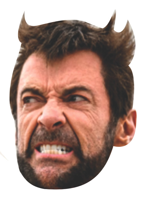 Hugh Jackman - Wolverine Celebrity Party Face Mask | Fancy Dress Cardboard Mask