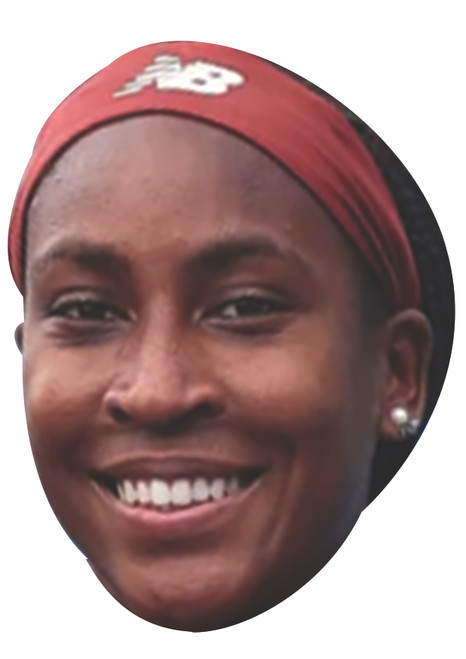 COCO GAUFF Tennis Celebrity Party Face Fancy Dress Cardboard Mask
