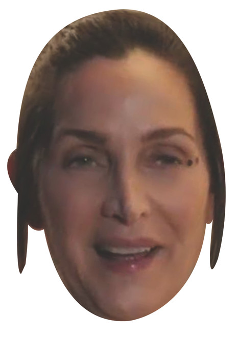 Carrie Anne Moss Celebrity Party Face Mask | Fancy Dress Cardboard Mask