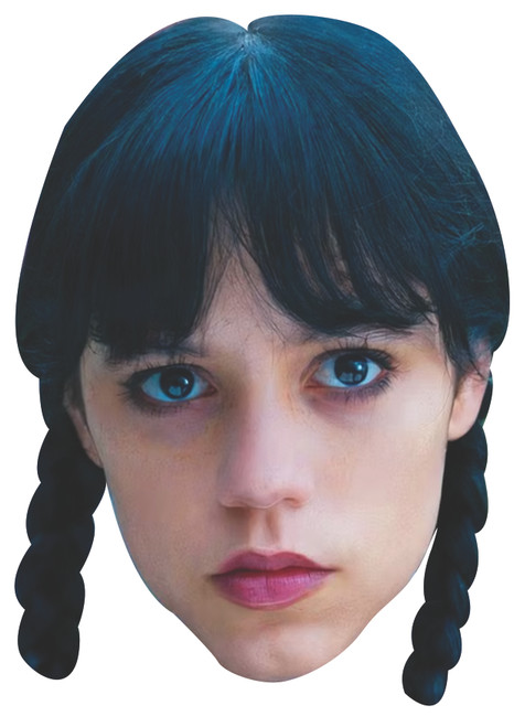 Jenna Ortega - Wednesday Celebrity Party Face Mask | Fancy Dress Cardboard Mask