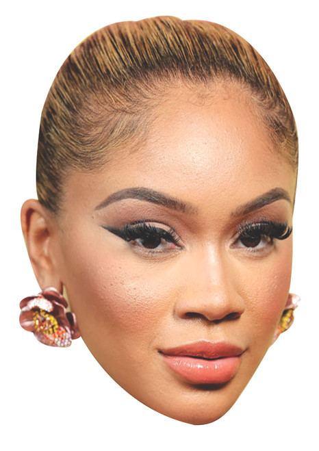 Saweetie Celebrity Party Face Mask | Fancy Dress Cardboard Mask