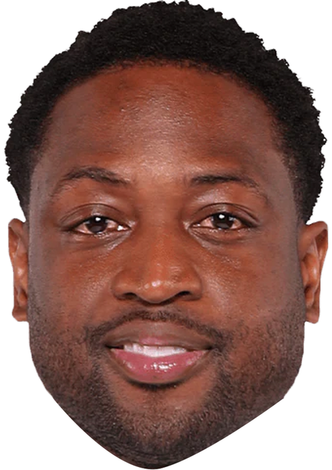 Dwyane Wade 2025 Celebrity Party Face Mask | Fancy Dress Cardboard Mask
