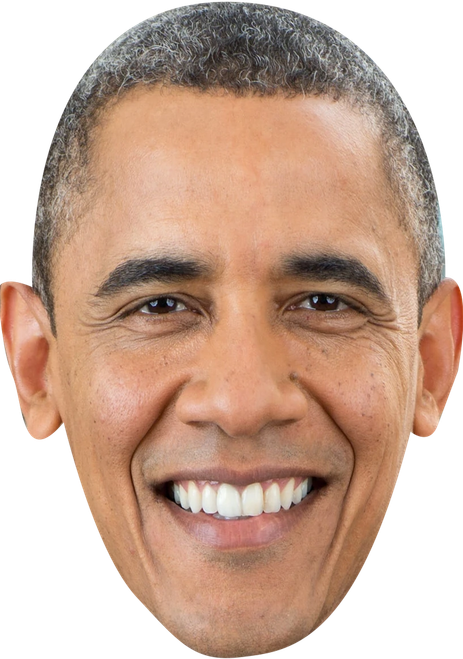 Obama 2025 Celebrity Party Face Mask | Fancy Dress Cardboard Mask