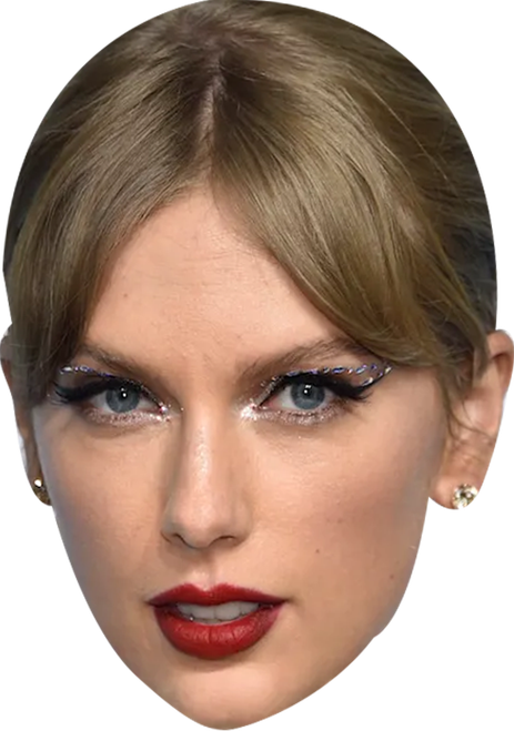 Taylor Swift 2025 Celebrity Party Face Mask | Fancy Dress Cardboard Mask
