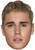 Justin Bieber Jb - Music Star Fancy Dress Cardboard Celebrity Face Mask
