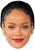 Rihanna Black Hair 01 Jb - Music Star Fancy Dress Cardboard Celebrity Face Mask