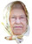 Queen In Headscarf Jb - Royal Fancy Dress Cardboard Celebrity Face Mask