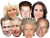 Diamond Jubilee Queen Philip Harry William Kate Charles Camilla Face Mask 7 Pack
