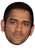Mahendra Singh Dhoni Celebrity Face Mask - Fancy Dress Party Mask 2026