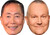 Brad And George Takei - Celebrity Couples Fancy Dress Face Mask Pack