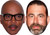 Rupaul And Georges Lebar - Celebrity Couples Fancy Dress Face Mask Pack