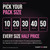 Mystery TV Favourites face mask pack sizes: 10, 20, 30, 40 or 50 masks, all half price