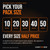 Mystery Darts Legends face mask pack sizes: 10, 20, 30, 40 or 50 masks, all half price