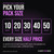 Mystery 80s Icons face mask pack sizes: 10, 20, 30, 40 or 50 masks, all half price