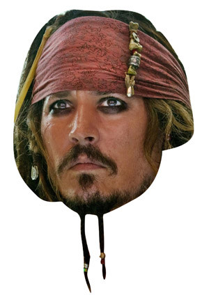 Johnny Depp Pirate  Celebrity Face Mask