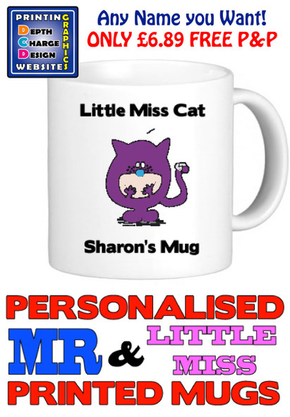 Little Miss Cat Personalised Mug Cup