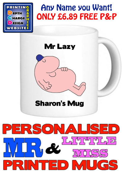 Mr Lazy Man Personalised Mug Cup