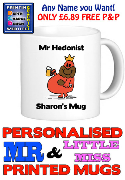 Mr Hedonist Man Personalised Mug Cup