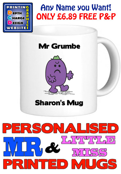 Mr Grumble Man Personalised Mug Cup