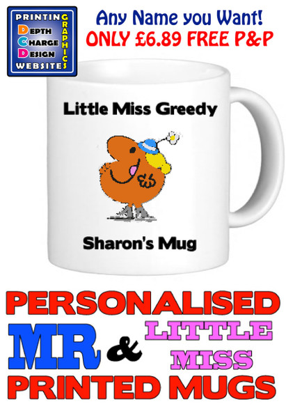 Little Miss Greedy Personalised Mug Cup