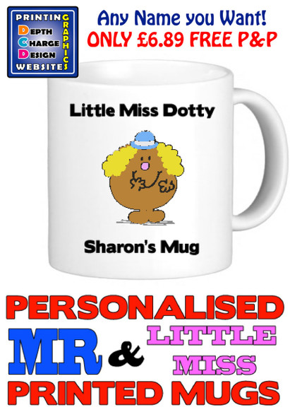 Little Miss Dotty Personalised Mug Cup