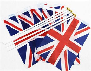 50 Union Jack Flags On Sticks