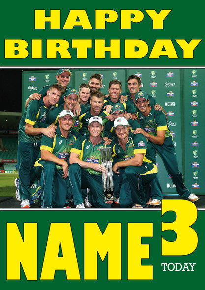 Australian Cricket Team Personalised Card