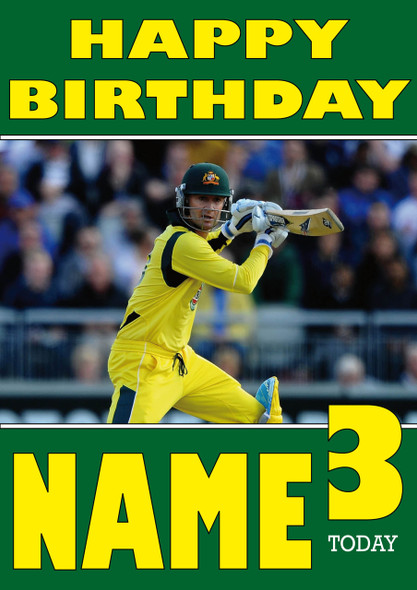 Australian Cricketer Personalised Card
