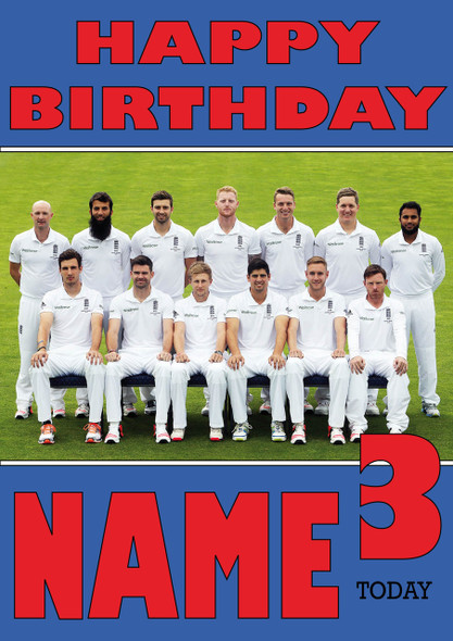 England Team Personalised Card